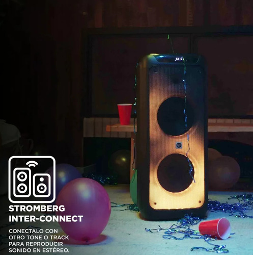 Parlante Portátil Stromberg Tone-2 80w Rms Micrófono Luces