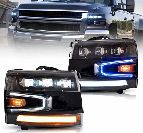 Faros Silverado Cheyenne 2007 2008 09-10 2011 2012 2013 Led