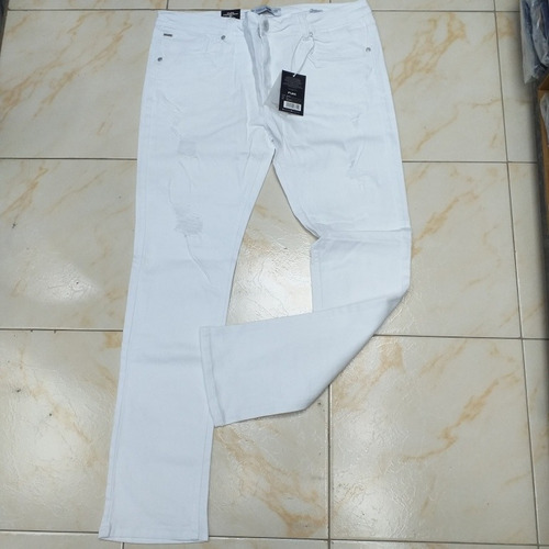 Pantalon Strech Importado Blanco De Caballero