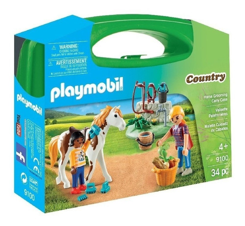Playmobil 9100 Valija Country Cuidado De Caballos Mundomania