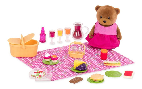 Imagen 2 de 3 de Lil Woodzeez Juego De Picnic Con Accesorios Comidas + Figura