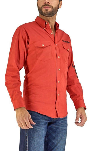 Imagen 2 de 6 de Camisa Vaquera Wrangler Hombre Manga Larga N01