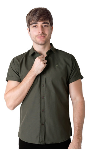 Camisa Hombre Casual Slim Verde Stfashion 50505022