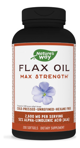 Nature's Way Efagold Flax Oil Max Strength Cold Pressed 1300