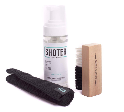 Kit Shoter Espuma Limpiadora Cepillo Paño -shoter16- Trip St