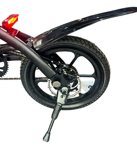 Bicicleta Eletrica Bike Dobravel Bateria Litio 36v 350watts Cor Preto