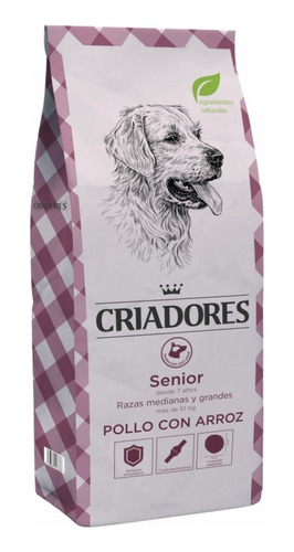 Criadores Senior Pollo Con Arroz Raza Mediana Y Grande 15 Kg