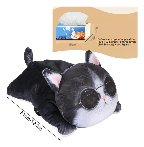Caja De Pañuelos 3d Con Forma De Perro Y Gato Soporte Para