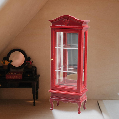 Miniatura Estante De Livros Miniatura Móveis Vermelho