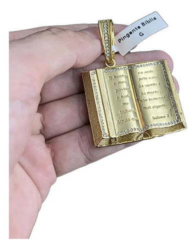 Pingente Bíblia - Banhado A Ouro 18k