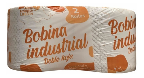 Bobina Papel Toallas Doble Blanca 400 Mts X 20 Cm X 4 Un.