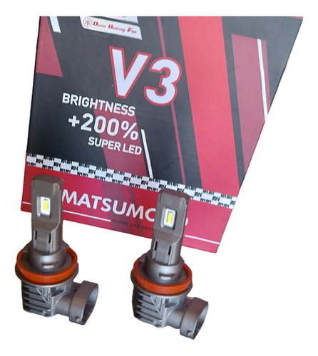 Ampolleta Led H11 6000 Lumenes V3 Set 2 Unid