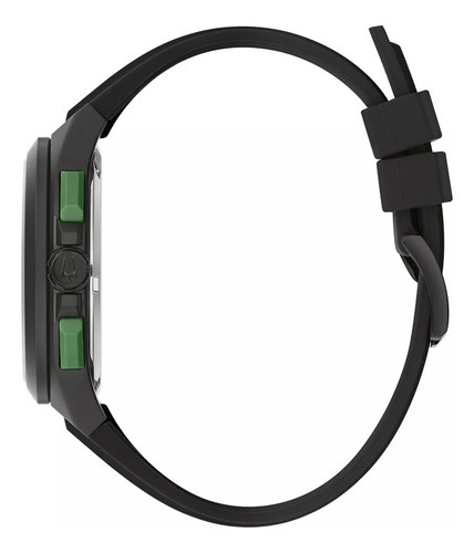 Reloj Bulova Maquina 98b381 Hombre Cronógrafo Automático Color De La Malla Negro Color Del Bisel Negro Color Del Fondo Negro/gris