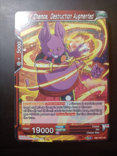 Champa, Destruction Augmented-carta Dragon Ball Bandai