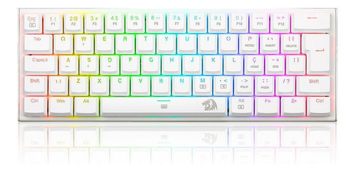 Teclado Gamer Redragon Anivia Lunar White Rgb Switch Marrom