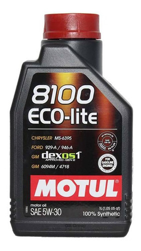 Aceite Motor Sintético 100% 5w30 Motul Eco - Lite Litro