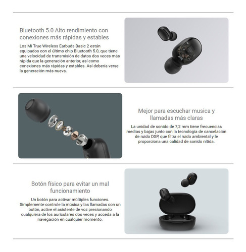 Auriculares Xiaomi Redmi Airdots Earbuds Caja Carga Inal Loi