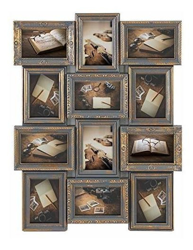 Jerry & Maggie - Photo Frame 23x18 Gray Gold Finish Curved P