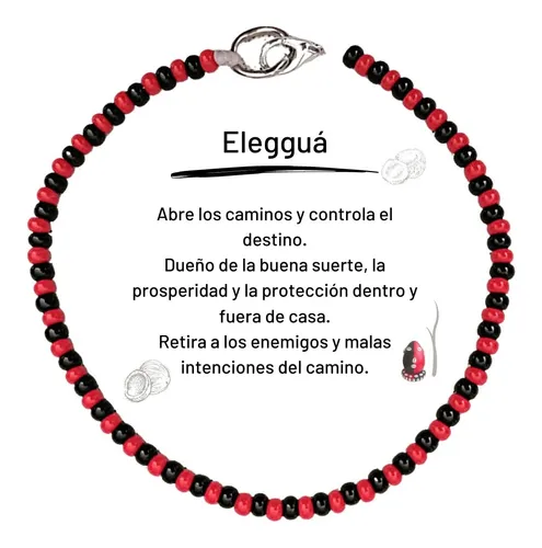 comprar Pulsera Elegguá Santería Cubana Importada Abre Caminos Ashé