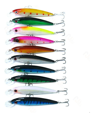 Pack 10 Señuelos Pesca Rapala 7.2cm Lenguado Corvina