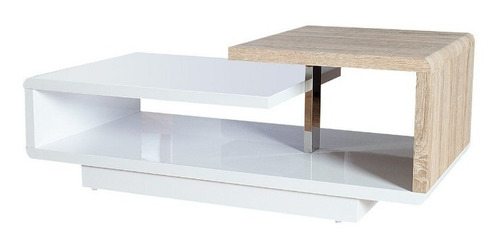 Imagen 5 de 5 de Mesa De Centro Ref: Ravel 2.0 Madera Natural Y Blanco