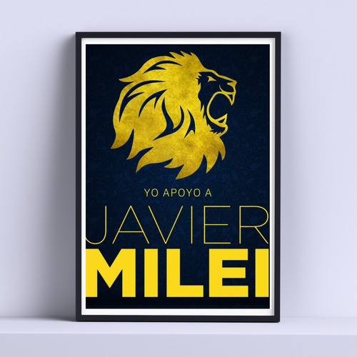 Cuadro Javier Milei Apoyo Deco 30x40cm Listo P Colgar