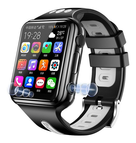 Reloj Inteligente Para Niños W5 4g Wifi Gps 1+8g Color De La Caja Negro