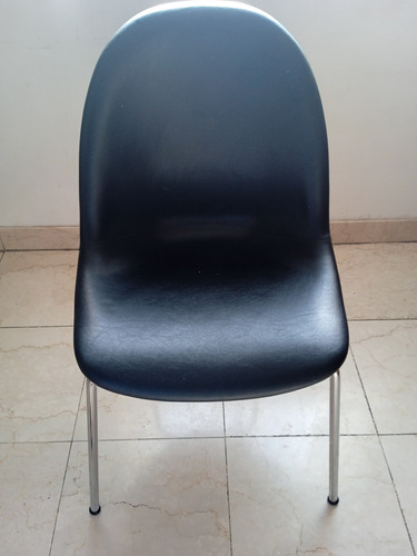 Silla Con Patas Cromada Eco Cuero Sin Envio