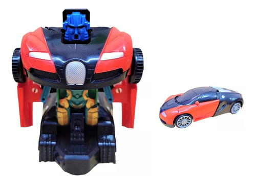 Robot Auto Transformers Movimiento Luz Sonido Shp Tunishop Color Auto Rojo