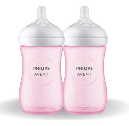 Kit de biberones con pétalos, 260 ml, color rosa, 2 piezas Philips Avent