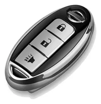 Comprar Tukellen Funda Para Llave De Nissan Para Nissan Infiniti X-trail Rogue Altima Quest Pathfinder Sentra Patrol Cima Fuga Armada Teana Murano 3 Botones, Color Plateado