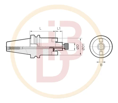 Cono Porta Fresa Frontal Bt40 Fmb22 Largo 45 Taumax