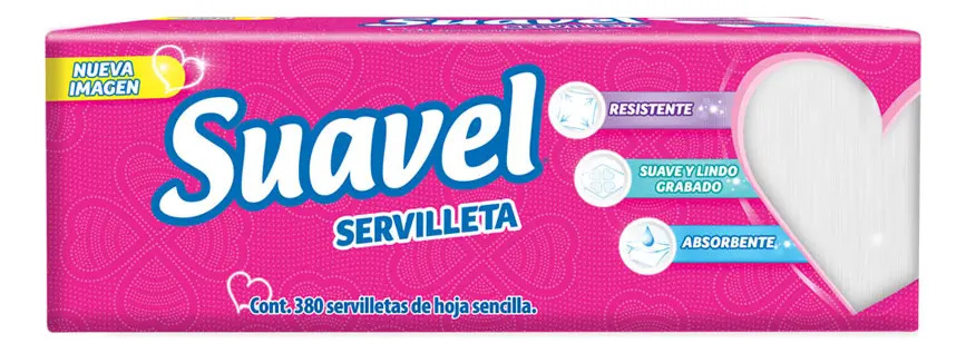 Servilletas Suavel Hoja Sencilla 380 Piezas