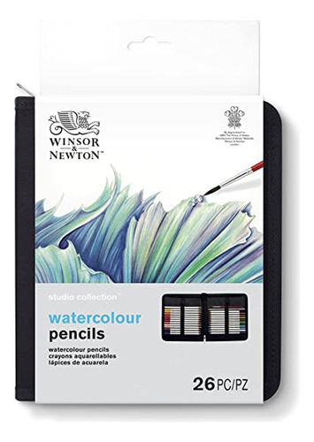 Estuche para lápices de acuarela Winsor & Newton Studio Collection, 26 unidades, colores variados