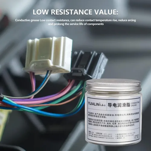Grasa de silicona dieléctrica, grasa aislante impermeable for alto voltaje, grasa portátil for altas temperaturas | Grasa de silicona aislante impermeable for conectores eléctricos, sensores y válvula