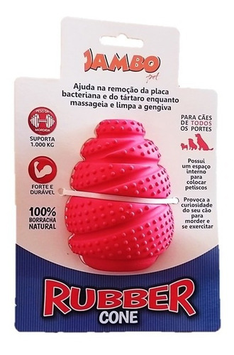 Mordedor Brinquedo Rubber Cone M Jambo C/ Dispenser
