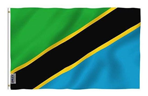 Anley Fly Breeze Bandera De Tanzania De 3 X 5 Pies, Color Vi