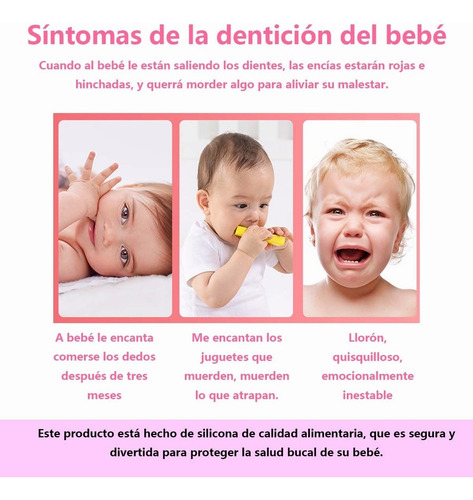 Imagen 10 de 10 de Mordedor De Silicona Rasca Encía Primeros Dientes Bebé Set 3