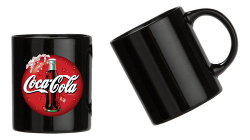 Caneca Porcelana Coca Cola - Preta 325ml