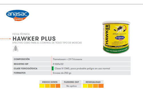 Hawker Plus 250g Control De Moscas