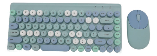 Combo Retro De Teclado Y Ratón Inalámbrico Con Receptor Usb