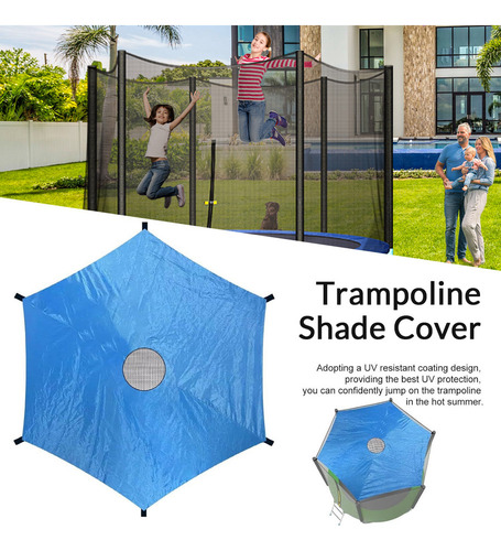 Cubierta Hexagonal For Trampolín, Color Azul, Tela Oxford D