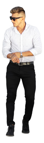 Pantalon Hombre Gabardina Elastizada De Vestir Premium !!