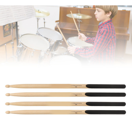 2 Pares De Baquetas Para Hickory De Roble Punta 5a 7a