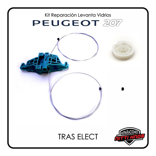 Kit Reparación Levanta Vidrios Peugeot 207 Trasero Eléctrico