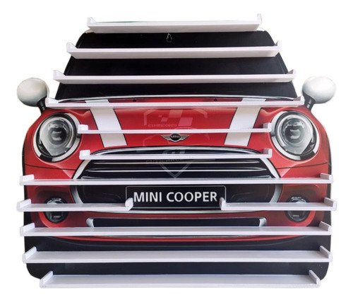 Exhibidor, Coleccionador Autos Hot Wheels Mini Cooper Rojo