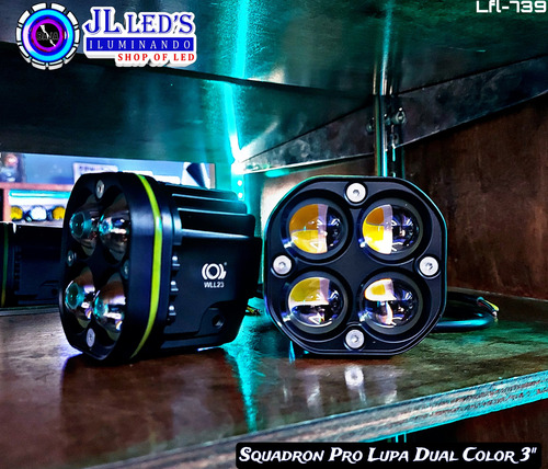 Par Faro Led Dually Squadron Lupa Dual Color 3 PuLG. 9000lm