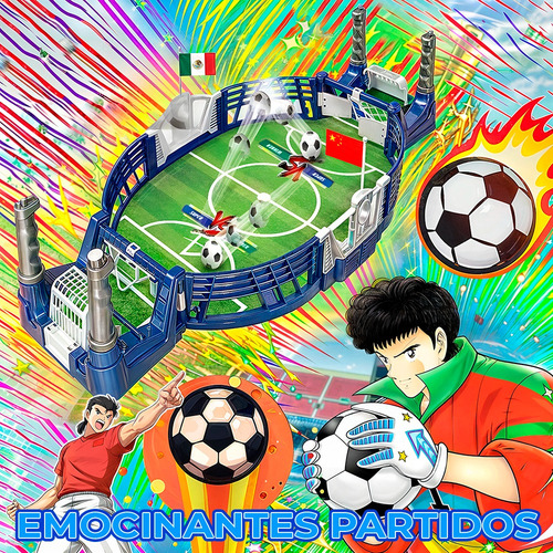 Futbolito Pinball Juego Mesa + 4 Gatillos Futbol Soccer Gol