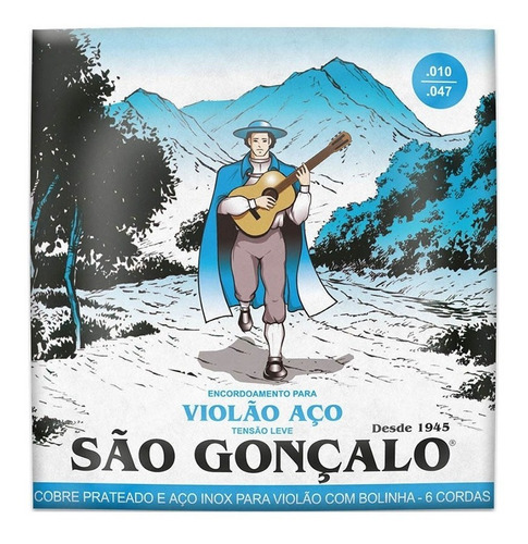 Encordoamento Cordas Violão Aço Bolinha 010 047 São Gonçalo