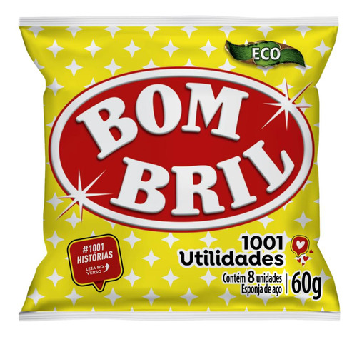 Lã De Aço Bombril Pacote 60g Com 8 Unidades